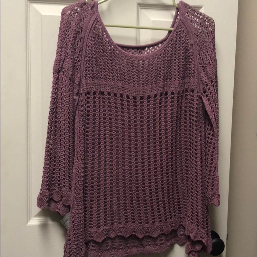 Purple layering top